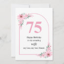 Search for a 75th flowers birthday cards Pink