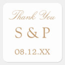 Search for neutral wedding stickers Bride and groom initials
