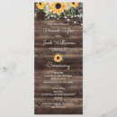 Search for sunflower wedding programs Sage green
