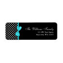 Search for teal ribbon return address labels Black