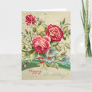 Search for vintage floral birthday cards Flowers