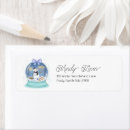 Search for snow globe return address labels Snowman
