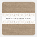 Search for lace wedding stickers Burlap