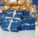 Search for santas sleigh wrapping paper Blue
