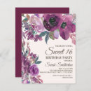 Search for lilac sweet 16 invitations Floral