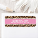 Search for pink leopard return address labels Animal