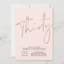 Search for pink and gold 30th birthday invitations Thirty