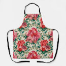 Search for floral pattern aprons Green leaves