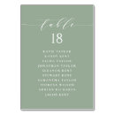 Search for wedding table cards Sage green