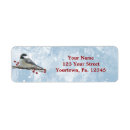 Search for chickadee bird return address labels Snow