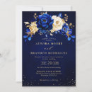 Search for royal blue wedding invitations Sophisticated  bright chic peony