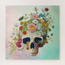 Search for flower skull puzzles Tattoo