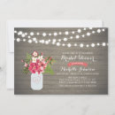 Search for mason jar bridal shower invitations String lights