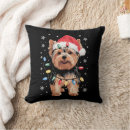 Search for christmas yorkie cushions Red