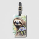 Search for sloth luggage tags Watercolor