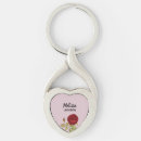 Search for red pink key rings Flower