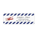 Search for airplane birthday return address labels Vintage