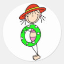 Search for girl swimmer stickers Beach