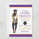 Search for purple and gold graduation invitations Picture