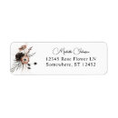 Search for black floral return address labels Rustic