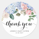 Search for hydrangea baby shower stickers Thank you