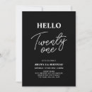 Search for calligraphy 21st birthday invitations Black