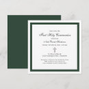Search for green first communion invitations Simple