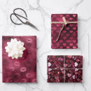 Search for love kiss wrapping paper Red