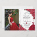 Search for red and silver sweet 16 invitations For kids