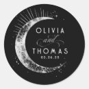 Search for silver metallic wedding stickers Celestial
