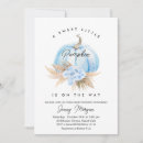 Search for pumpkin baby boy shower invitations Blue