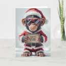 Search for monkey christmas cards Santa