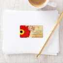 Search for red daisy return address labels Country