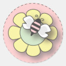 Search for pink bee baby shower stickers Girl