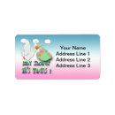 Search for twin boy and girl return address labels Twins baby shower