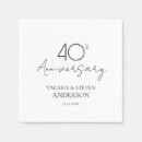 Search for 40th anniversary napkins Minimalist