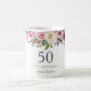 Search for pink 50th birthday mugs White