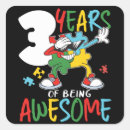 Search for birthday boy 3 stickers Year old