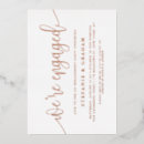 Search for gold foil engagement party invitations Script