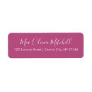 Search for girly pink return address labels Simple