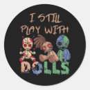 Search for funny dolls stickers Halloween