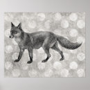 Search for black and white fox art Illustration