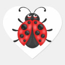 Search for ladybug cartoon stickers Red