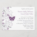 Search for purple butterfly wedding invitations Whimsical