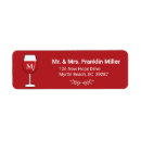 Search for red wine glass return address labels Modern
