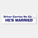 Search for no cash bumper stickers Married