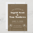 Search for brown beach wedding invitations Simple