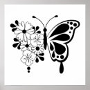 Search for black and white butterfly posters Flowers