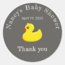 Search for rubber duck baby shower stickers Thank you