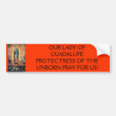 Search for virgin mary bumper stickers Guadalupe